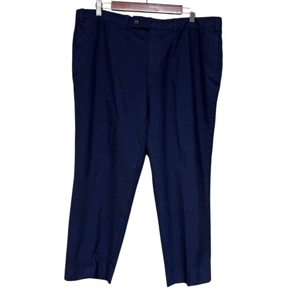Ted Baker Men's Jefferson Pant Navy Blue 100% Wool Size 40 x 25 Hemmed